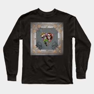 skeleton couple with roses Long Sleeve T-Shirt